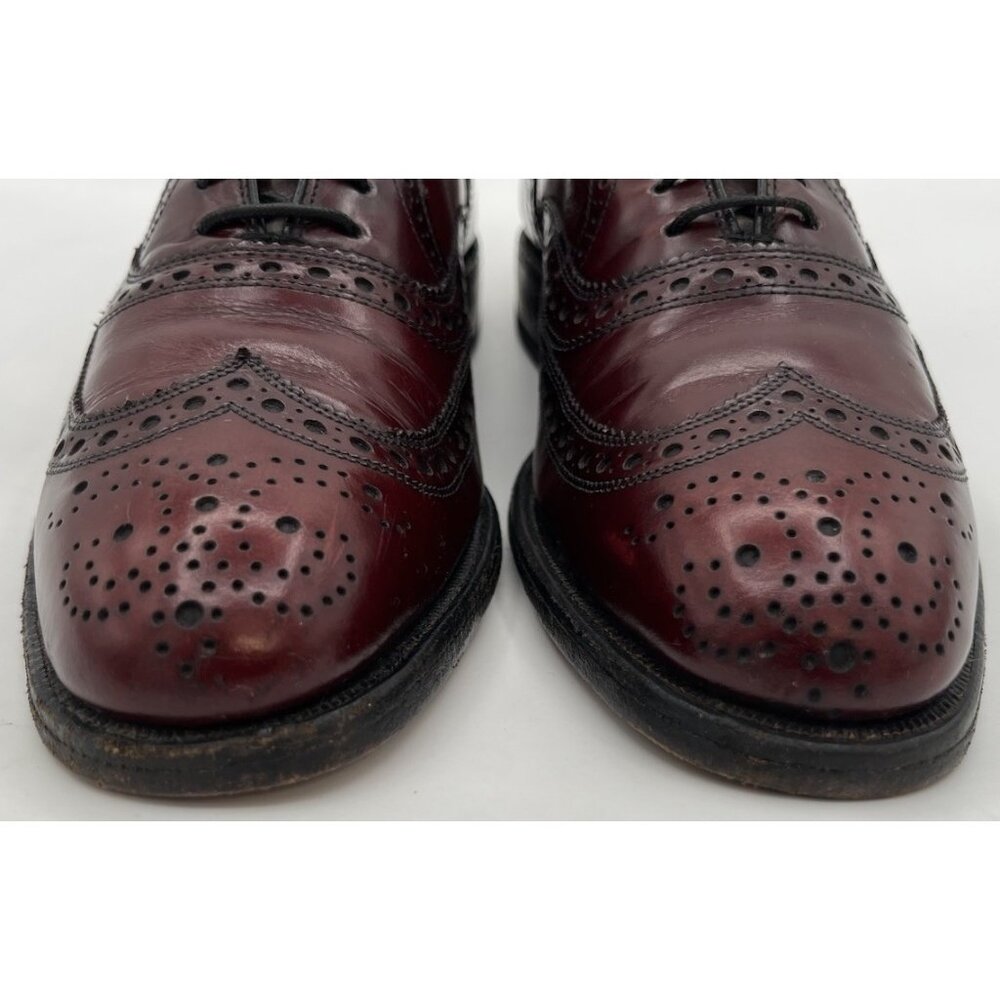 Allen Edmonds MCALLISTER Wing-Tip Burgundy Oxblood Leather Oxfords Men’s Size 6C - Picture 3 of 12